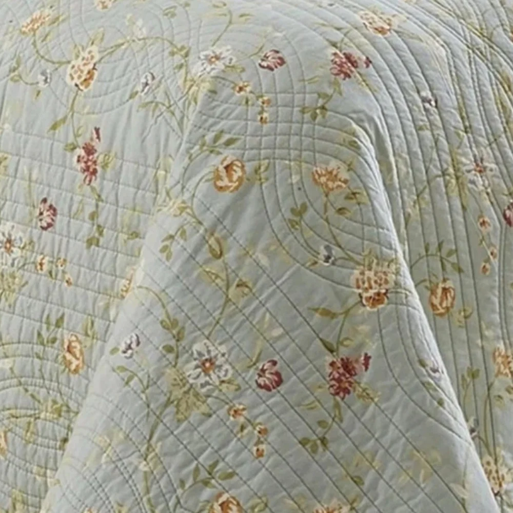 Waverly Garden Glitz ModernFarmhouse Floral 3-Piece Reversible Quilt Queen